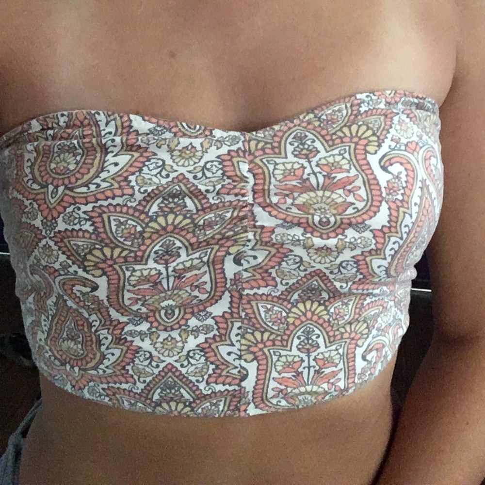 Reversible bandeau crop top